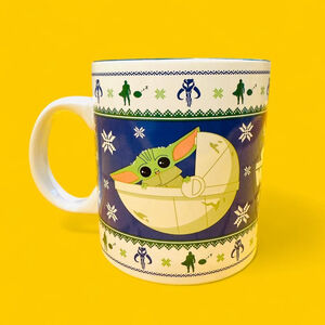 Star Wars: The Mandalorian Grogu Holiday Sweater Ceramic Camper Mug